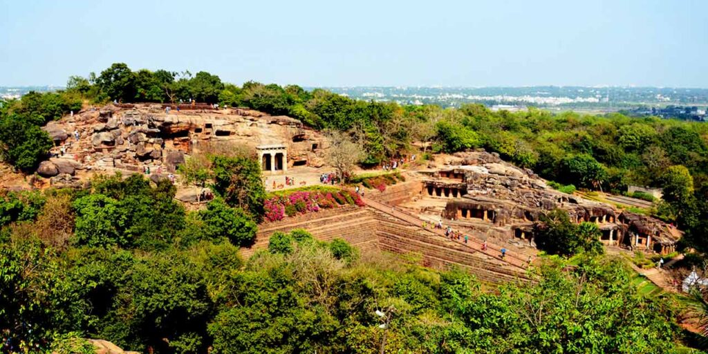 Udayagiri Khandagiri caves Bhubaneswar ancient rock cut caves Odisha