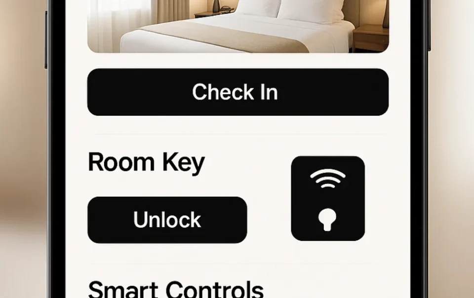 Smart hotel room technology compared with personal guest service